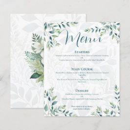 Cardápio de Casamento Econômico em Verde Salvia Ma