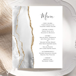 Cardápio de Casamento em Cinza Orçamento Ágata Dou