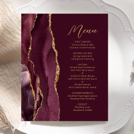 Cardápio de Casamento Escrito em Ouro com Ágata Bu