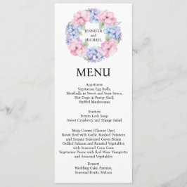 Cardápio de Casamento Hydrangea Menu