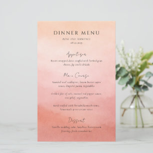 Cardápio de Casamento Moderno Elegante com Tema Co