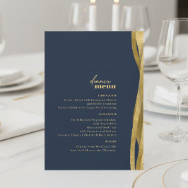 Cardápio de Casamento Ondas Esculturais Navy Doura