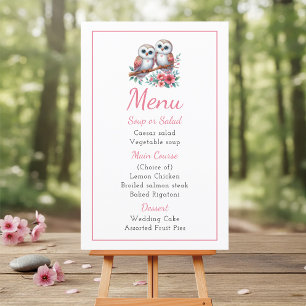 Cardápio de Casamento Rústico Boho Floresta de Cor