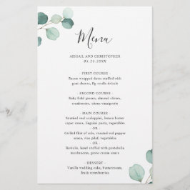 Cardápio de Casamento Rústico Simples e Elegante d