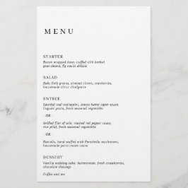 Cardápio de Casamento Simples Clássico Elegante Mo