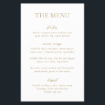 Cardápio de Casamento Simples e Moderno dentro do<br><div class="desc">Panfleto de cardápio de casamento moderno com um design simples e elegante.</div>