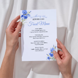 Cardápio de Comida para Chá de Noiva Algo Azul