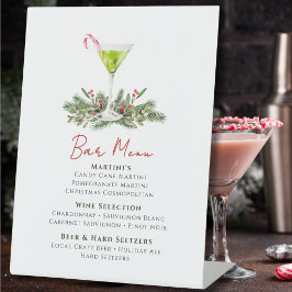 Cardápio de Drinks de Martini para Festa de Natal