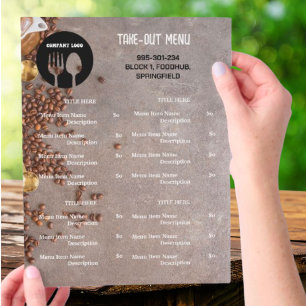 Cardápio de Entrega de Restaurante Temático de Caf