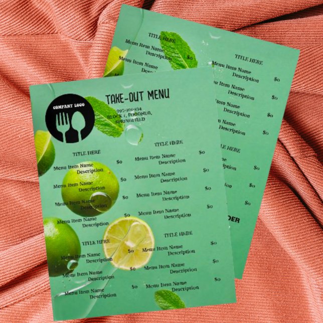 Cardápio de entrega do restaurante Mint Lime com c (Criador carregado)