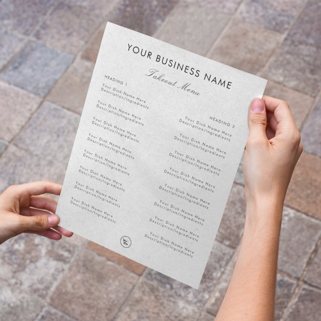 Cardápio de entrega e logotipo de restaurante eleg (Criador carregado)