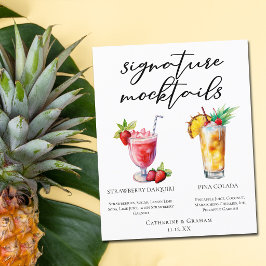 Cardápio de Mocktails de Daiquiri de Morango Piña