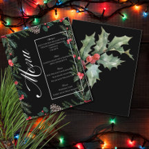 Cardápio de Natal com Grinalda de Natal