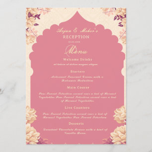 Cardápio de Recepção de Casamento Sikh Menu Simp