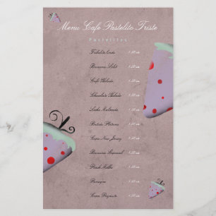 Cardápio Personalizado de Restaurante Morango