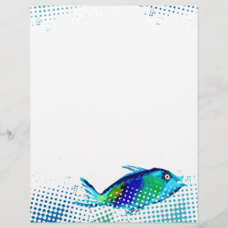 cardápio pintado de cozinha do peixe fresco
