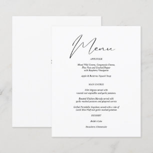 Cardápio Preto e Branco Moderno e Elegante Orçamen