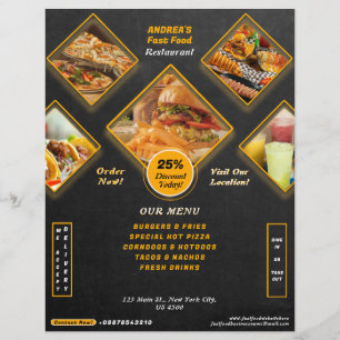 Cardápio Profissional Promoção de Desconto em Comi