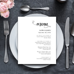 Cardápios de Casamento Rústicos com Caligrafia Sim