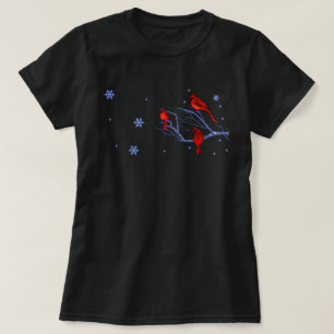 Cardeais Vermelhos. T-Shirts de presentes de Natal