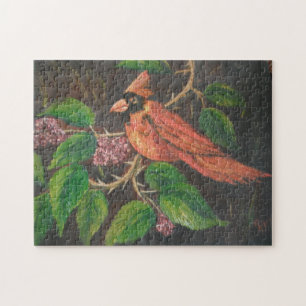 Cardeal de pintura de quebra-cabeça Ann Hayes