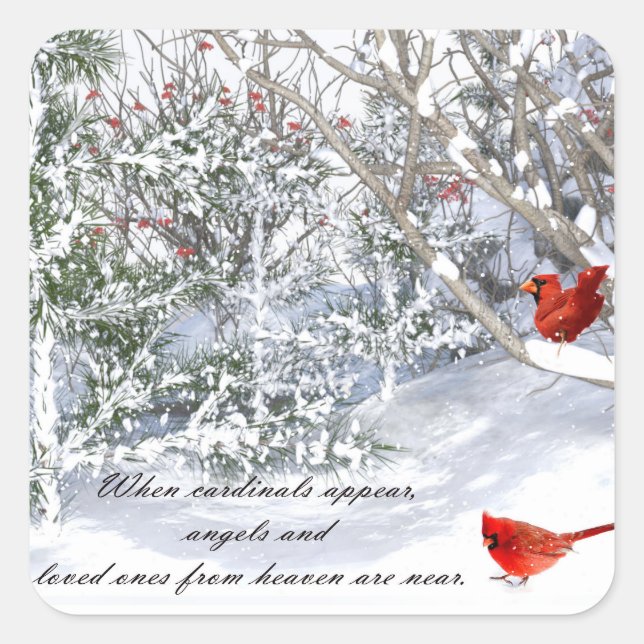 Cardeal dos adesivos dos céus (Frente)