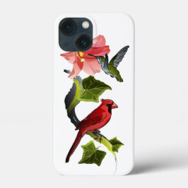 Cardeal e Hummingbird com Lily Rosa e Ivy