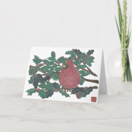 Cardeal, Holly Tree, Cartões de natal Card
