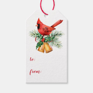 Cardeal Para As Etiquetas De Presente De Natal