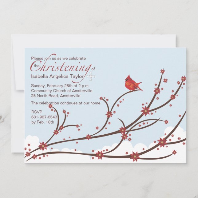 Cardeal sobre um convite religioso (Frente)