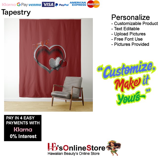 Cardíaco Magic Red Business Tapeçaria Extra Grande (Heart Magic Red Business Tapestry Extra-Large.)