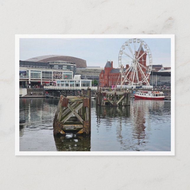 Cardiff Bay panorâmico cartão postal (Frente)
