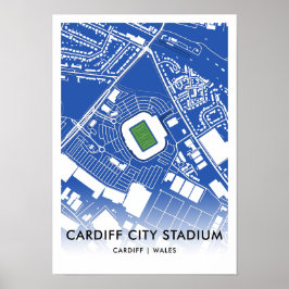 Cardiff City Stadium Poster - Lar da cidade de Car