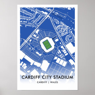 Cardiff City Stadium Poster - Lar da cidade de Car