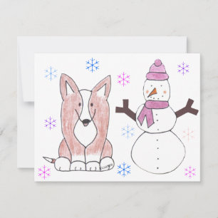 Cardigan Welsh Corgi e Snowman