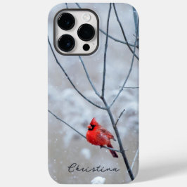 Cardinal Vermelho de Inverno na Neve