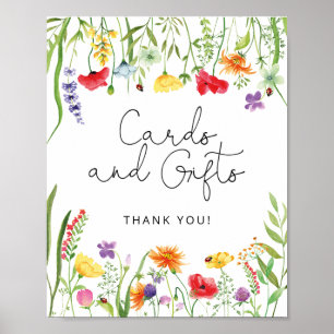 Cards e presentes com flores silvestres Poster