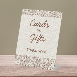 Cards & Gifts Floral Brown Bridal Shower