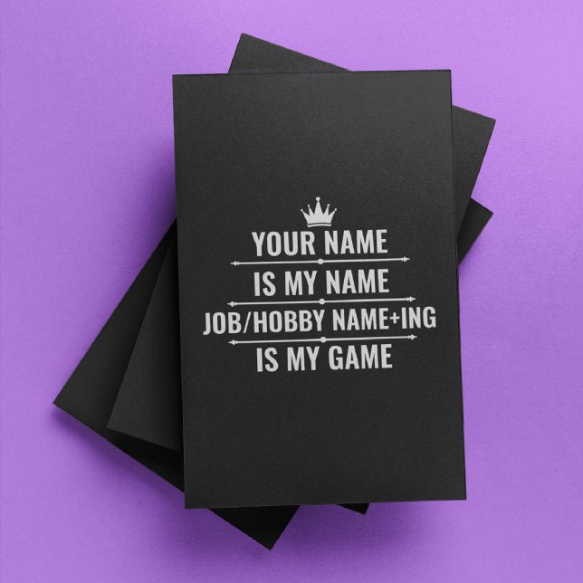 Cargo Engraçado Personalizado e Nome do Hobby (Criador carregado)