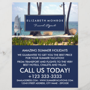 Caribe Beach, Viagem Agent Advertising Flyer