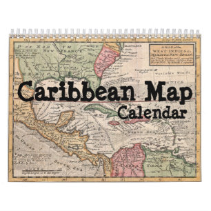 Caribe Calendário do Mapa