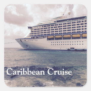 Caribe Cruise - Adesivos Quadrados, Brilhante