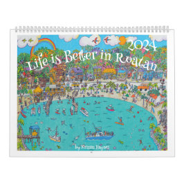 Caribe Ilustrações do Calendário de Kristin