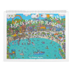 Caribe Ilustrações do Calendário de Kristin