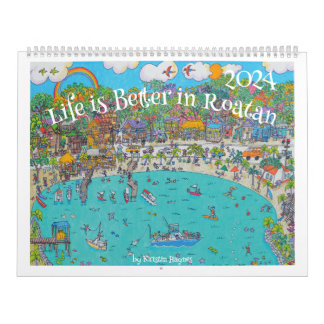 Caribe Ilustrações do Calendário de Kristin