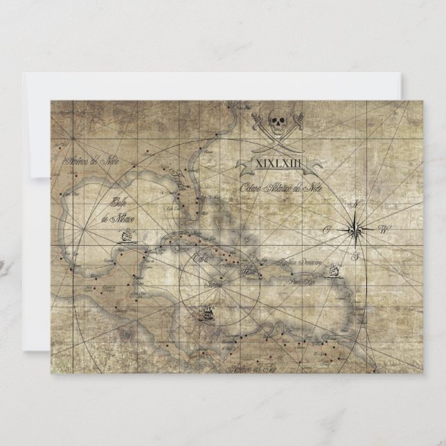 Caribe - mapa antigo (Frente)