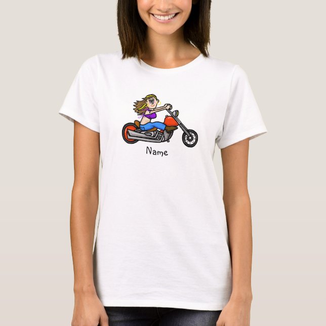 Caricatura Fêmea Pintinho T-Shirt (Frente)