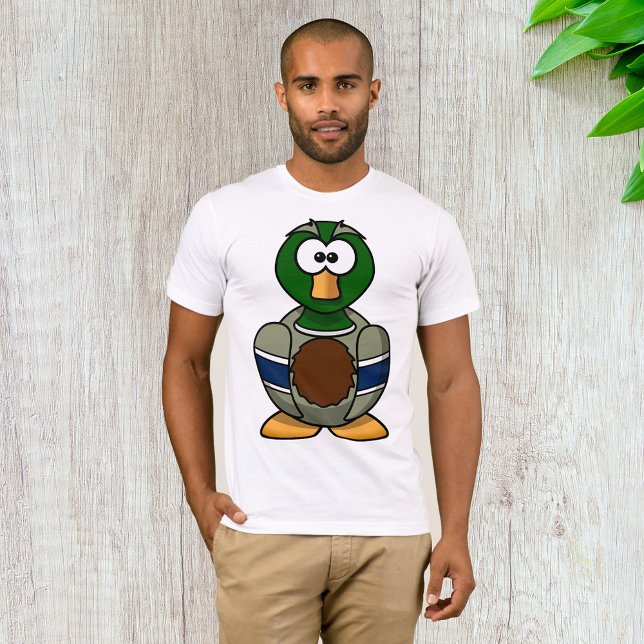 Caricatura Mallard Duck Mens T-Shirt (Criador carregado)