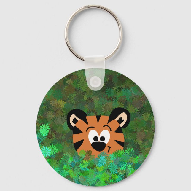 Caricatura Peeking Baby Tiger Rahul Chaveiro (Frente)