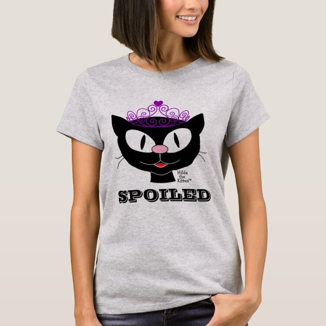 Caricatura SPOILED Princesa Cat T Camisa (Frente)